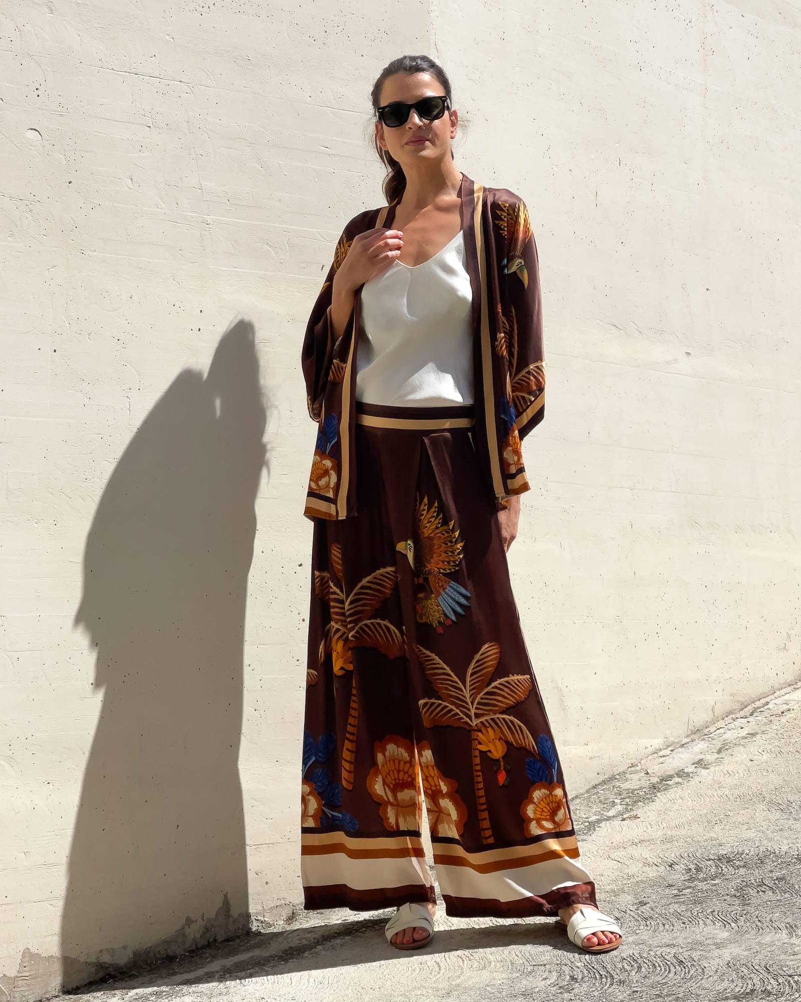 PANTALONE PALM TABACCO