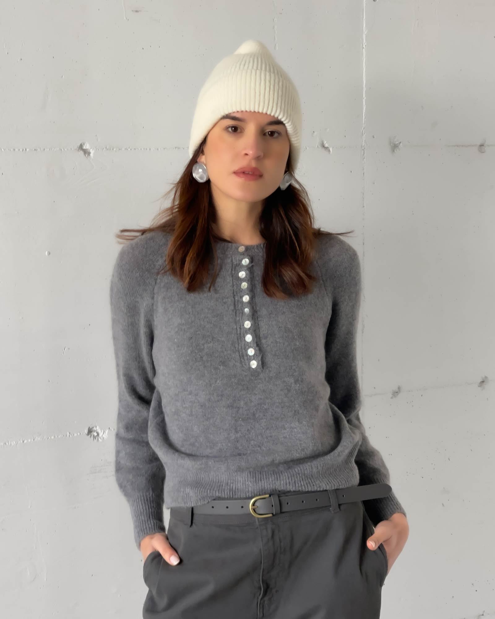 ORECCHINI BUTTON ARGENTO