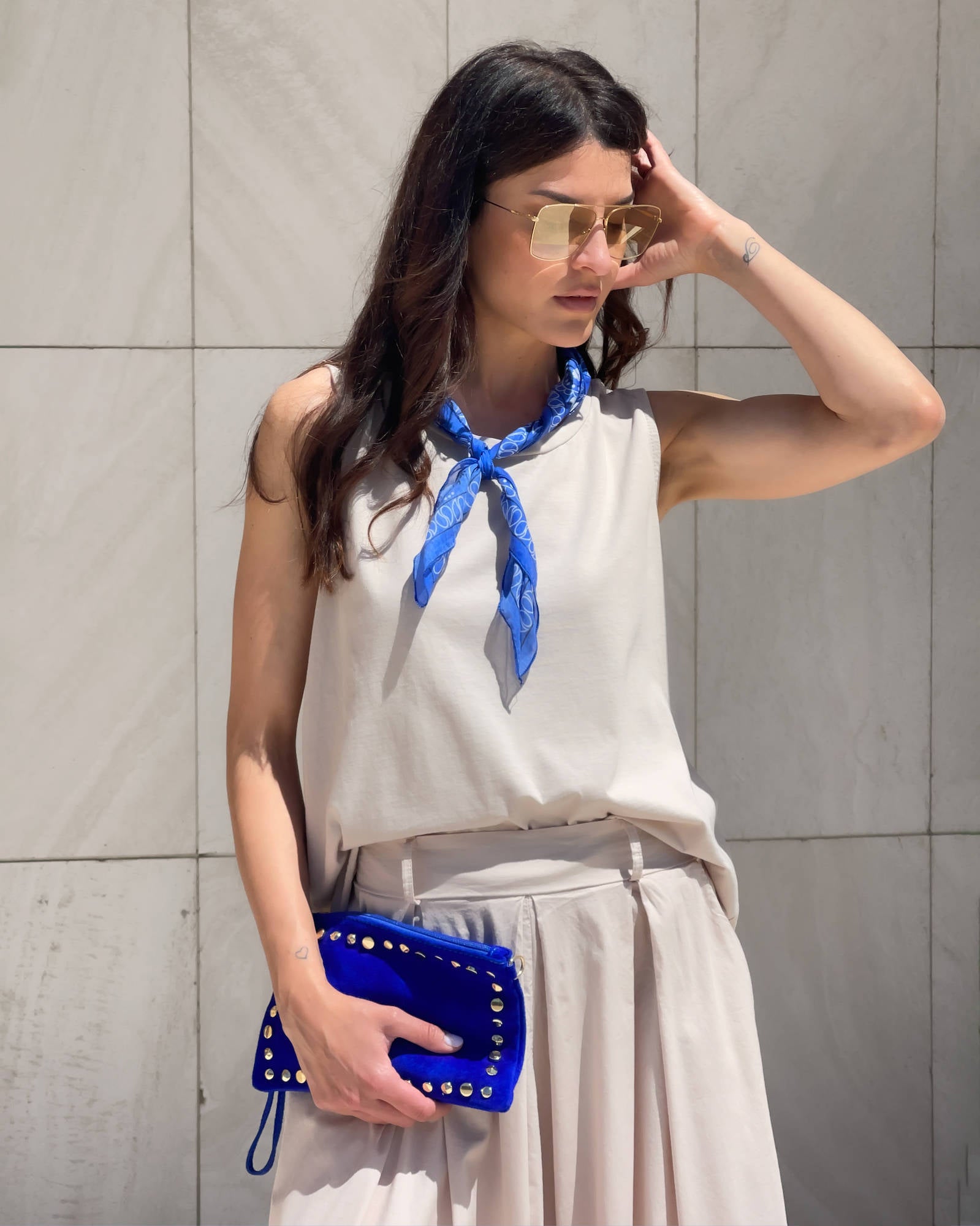 POCHETTINA CON BULLONI BLUETTE