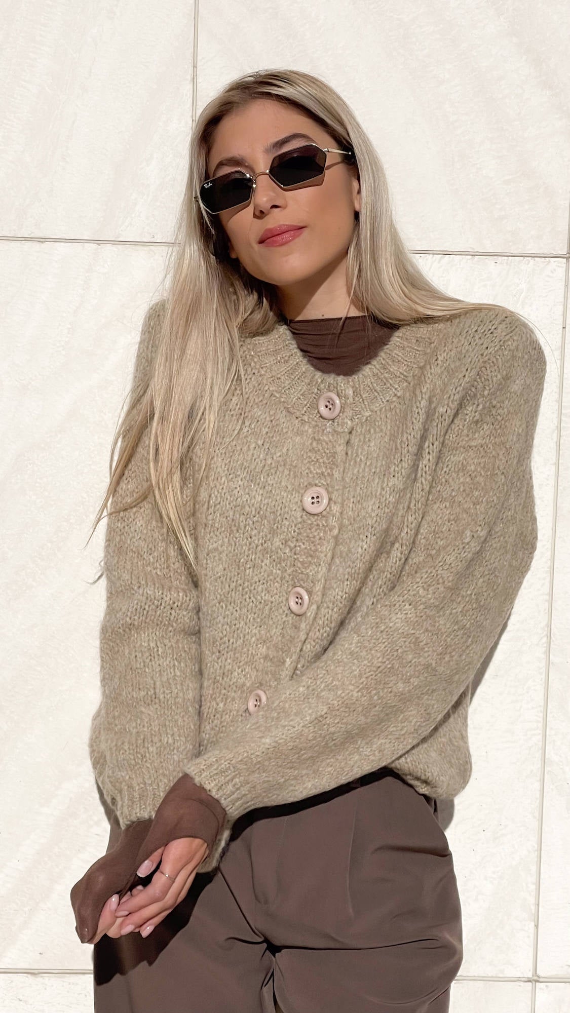 CARDIGAN KATRINA COMFY TAUPE