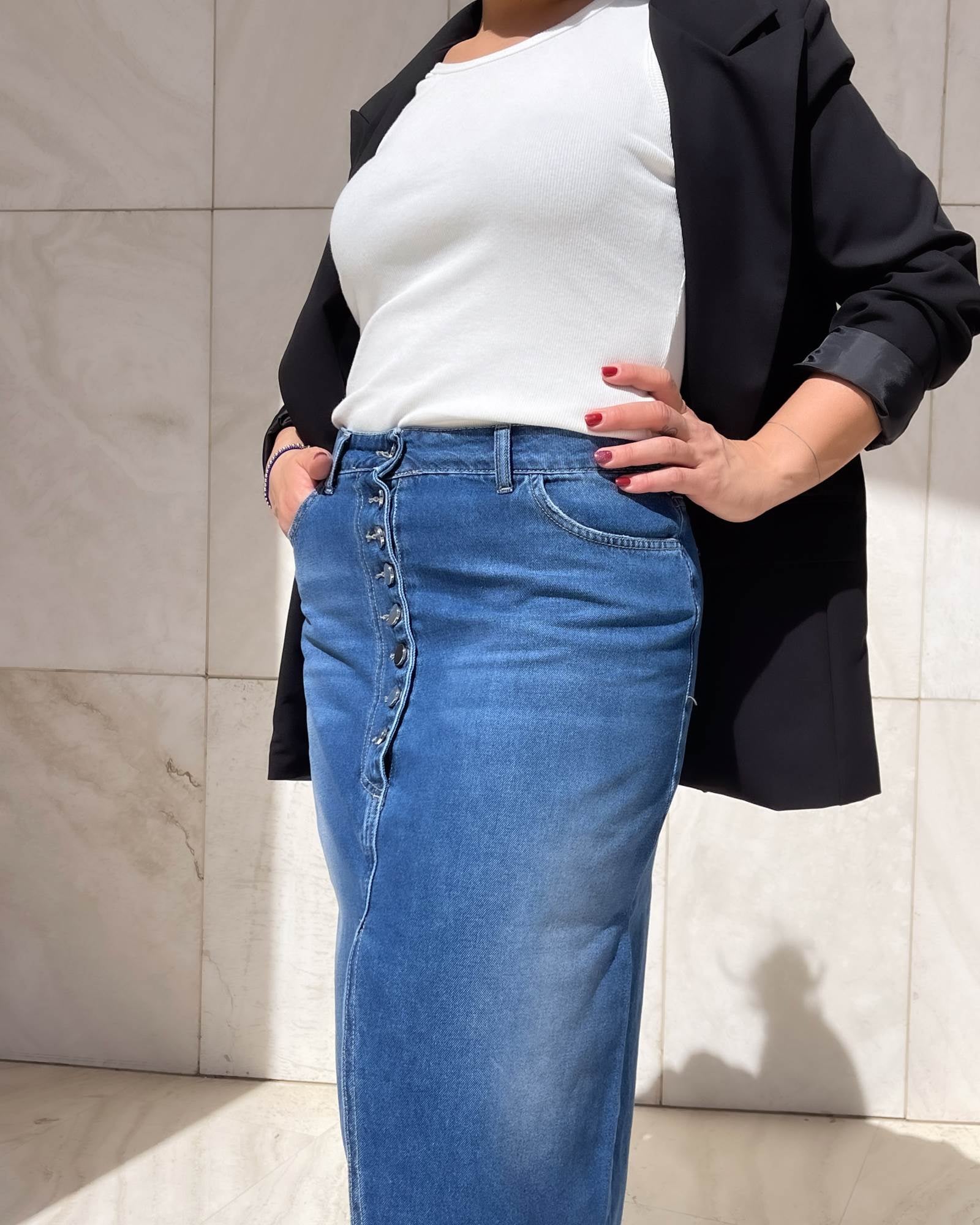 DENIM DIVA SKIRTS DARK WASH