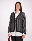CARDIGAN NAELLE NERO GRIGIO
