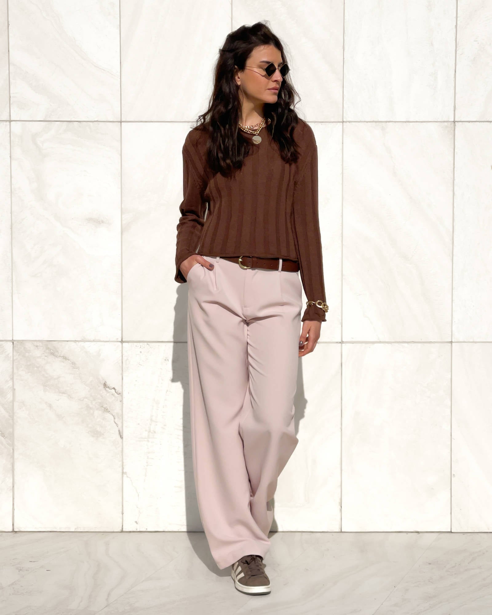 MAGLIA IN FILO MILA CHOCO