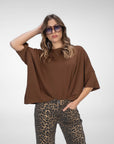 MAGLIA IN VISCOSA LIVELY MARRONE