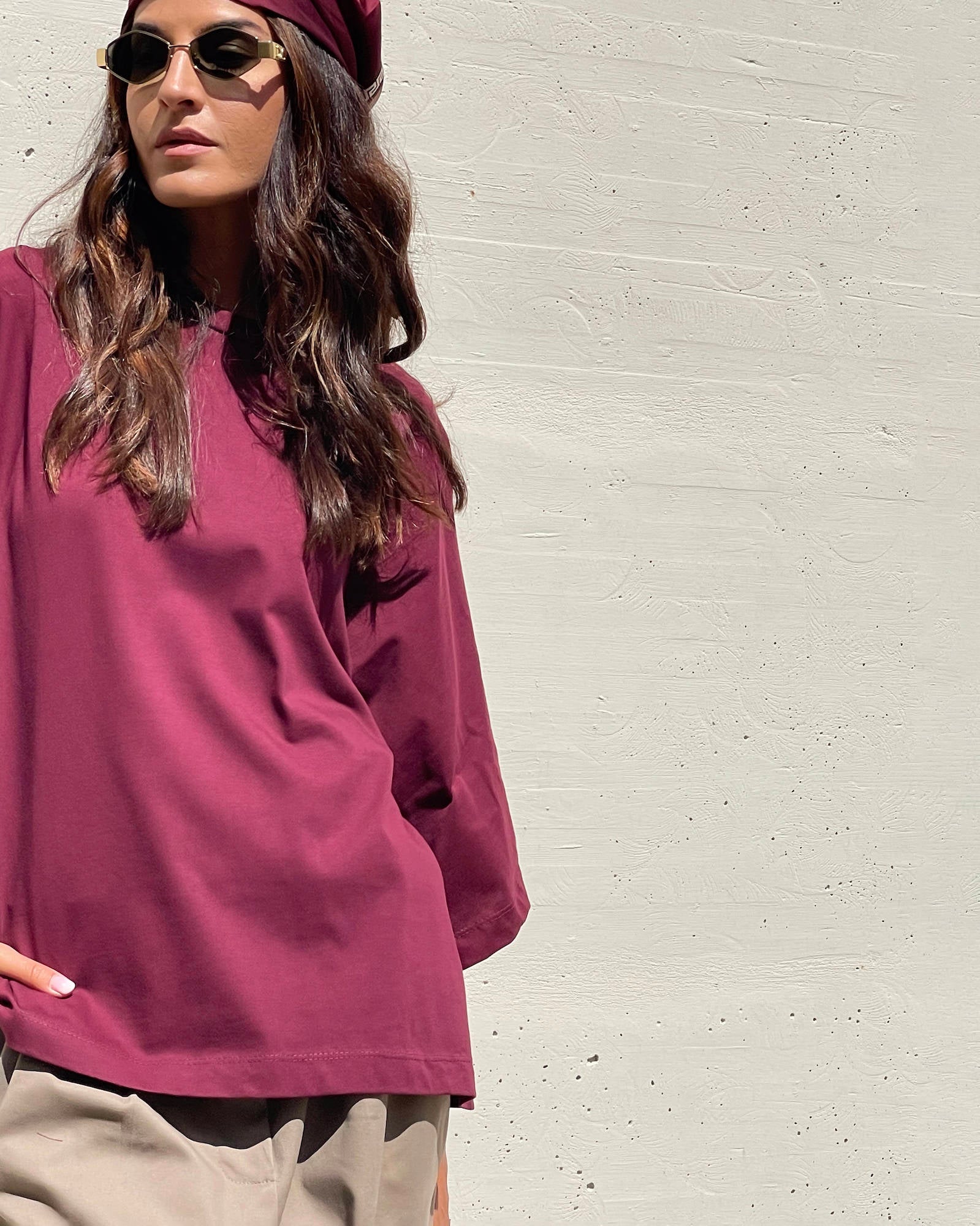 T-SHIRT OVER LINDSEY BORDEAUX