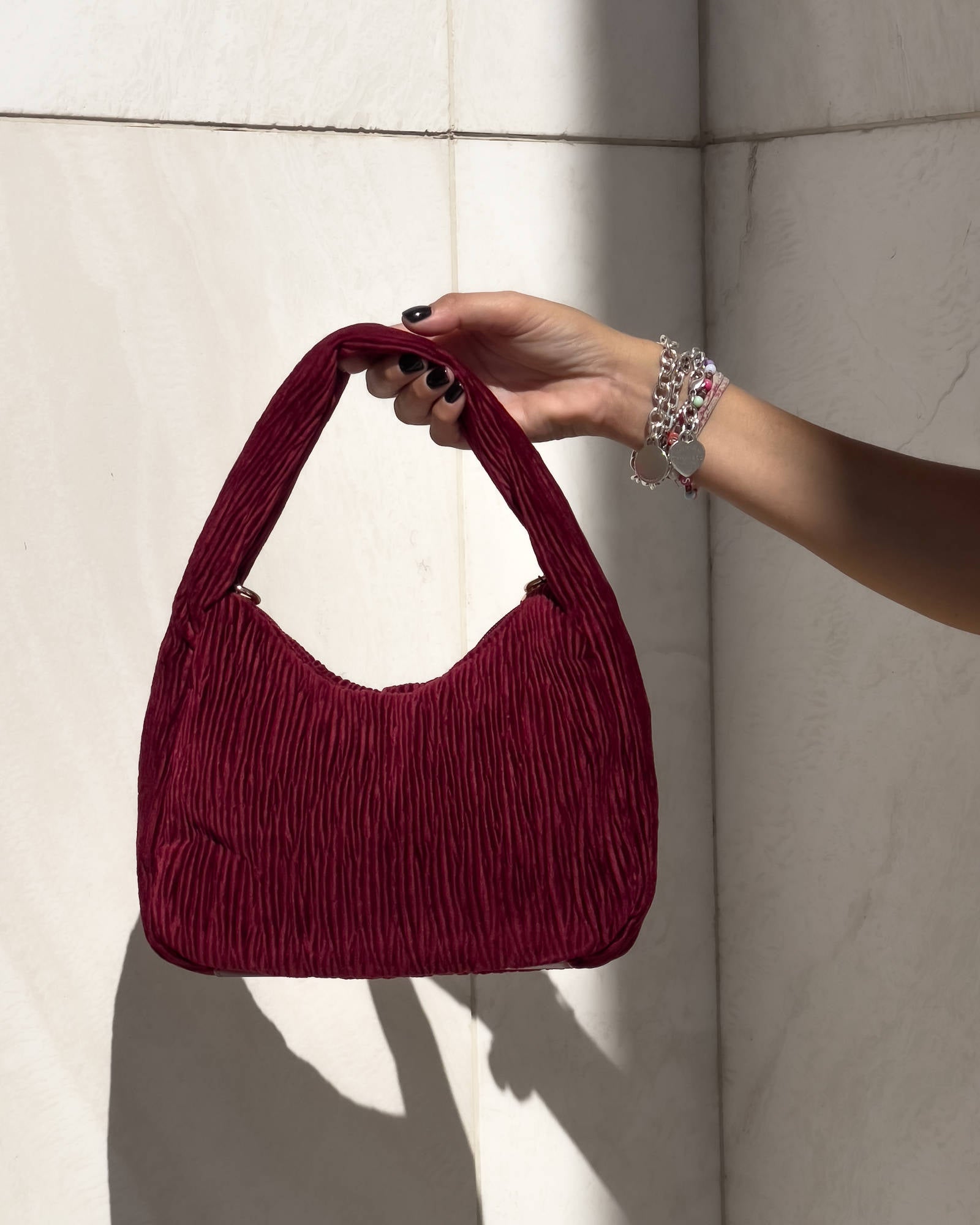 BORSA A MANO VELINA MARSALA