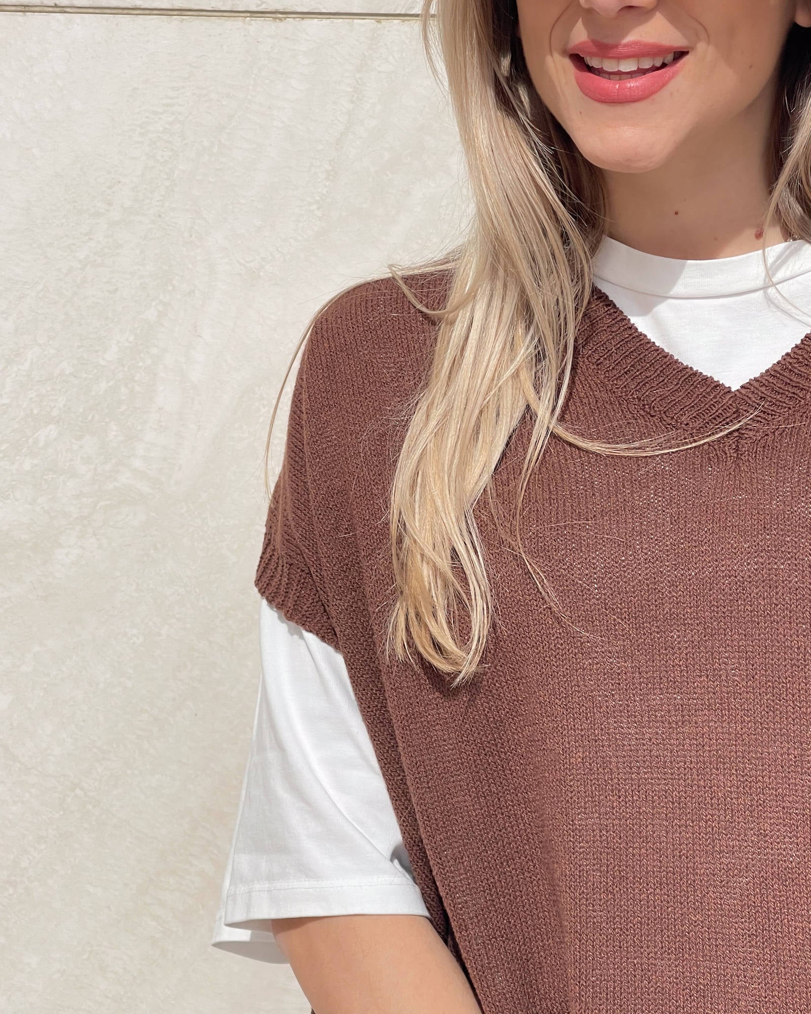 GILET IN MAGLIA LEXA CHOCO