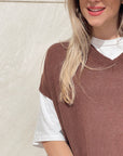 GILET IN MAGLIA LEXA CHOCO