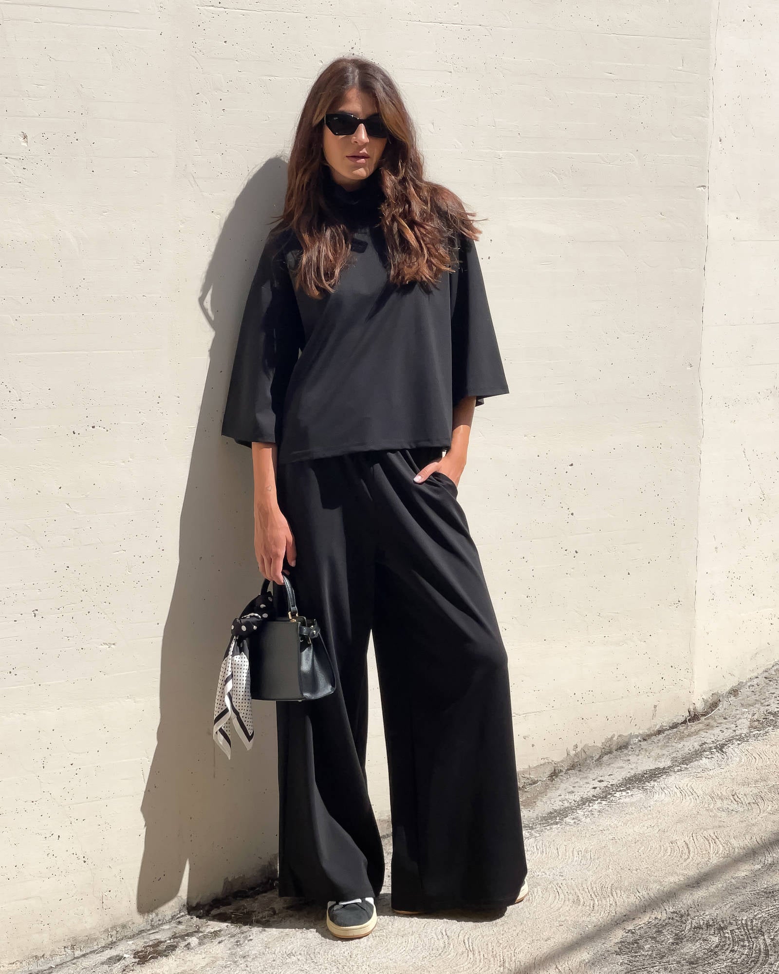 PANTALONE PALAZZO MOLINA NERO