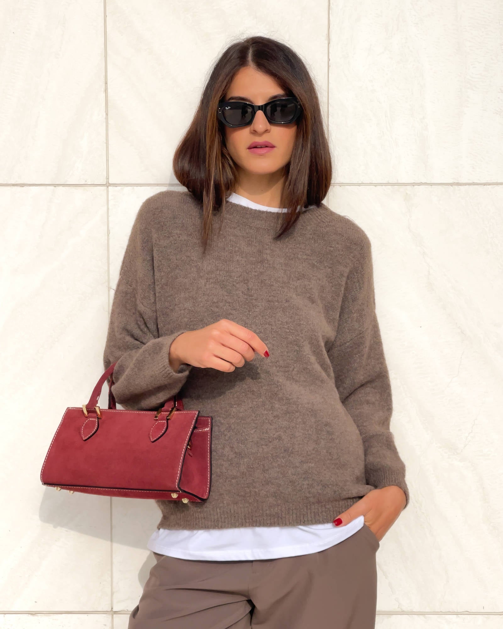 BORSA IN PELLE CELINA BORDEAUX