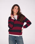 PULL JENNY BORDEAUX BLU