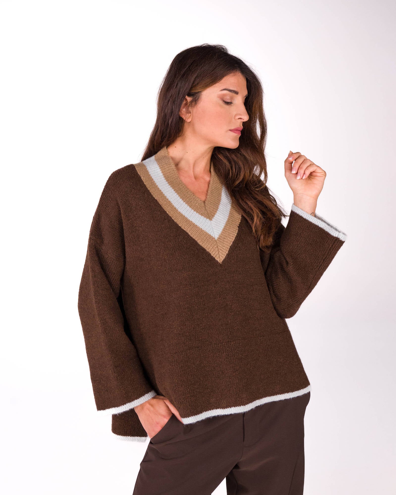 PULL ELIZA MORO CIELO CAMEL