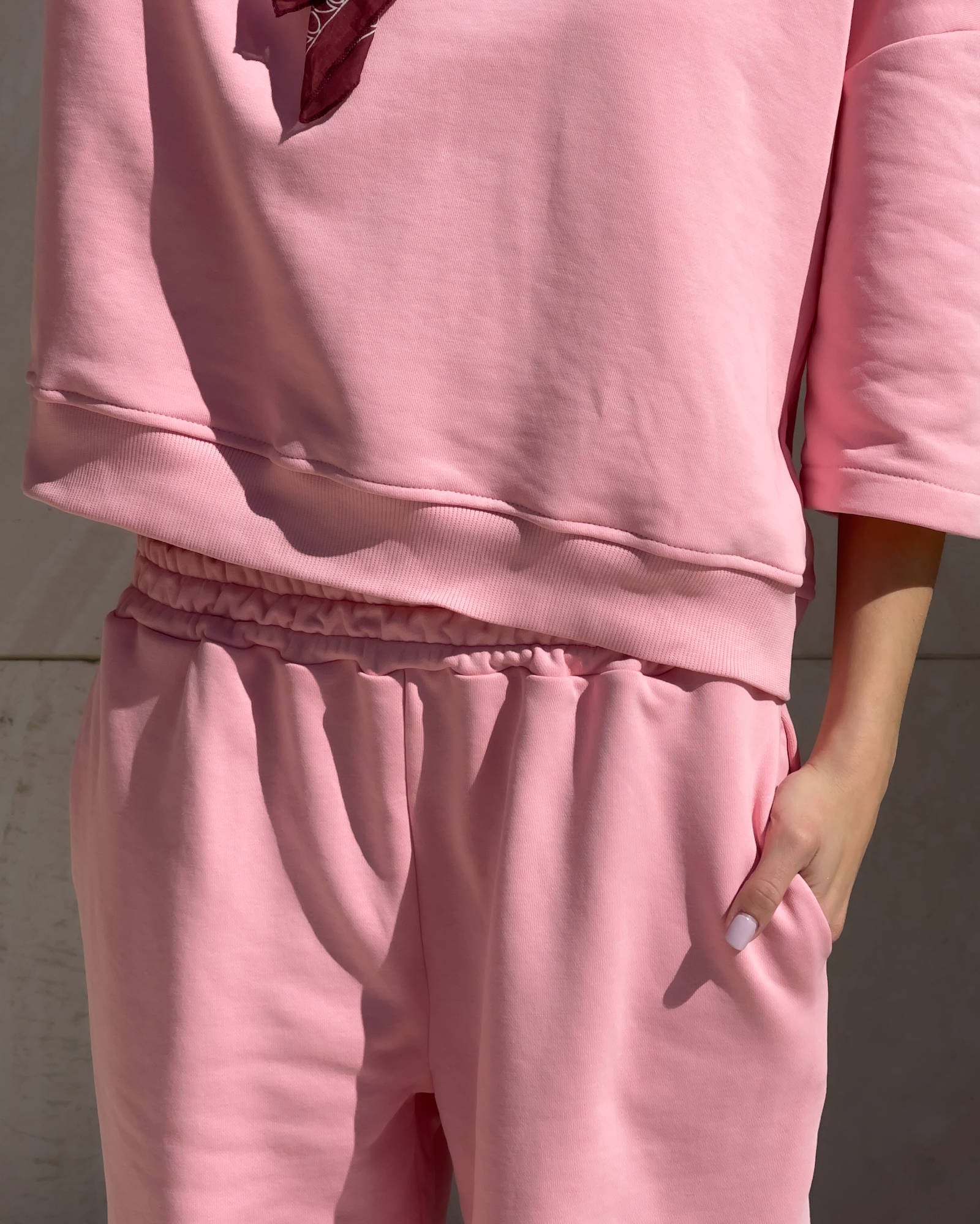 PANTALONI FELPA LEMONI ROSA