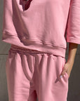 PANTALONI FELPA LEMONI ROSA