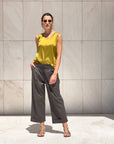 TOP SPALLA LARGA NORA IN SATIN CARDO