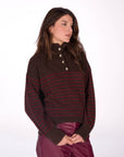 PULL YSABELL CHOCO BORDEAUX