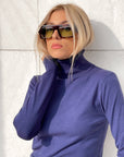 DOLCEVITA IN MAGLIA FINE BLU