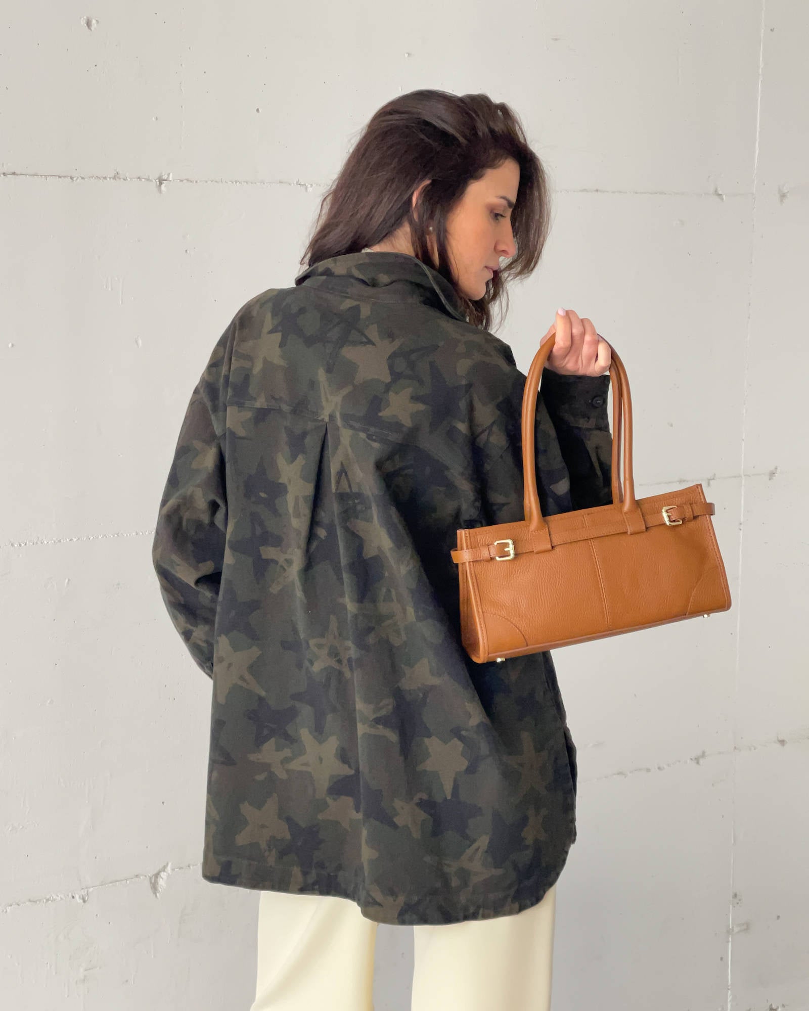 BORSA IN PELLE MINA CUOIO SCURO