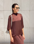 T-SHIRT OVER IN SATIN NORA BRACE