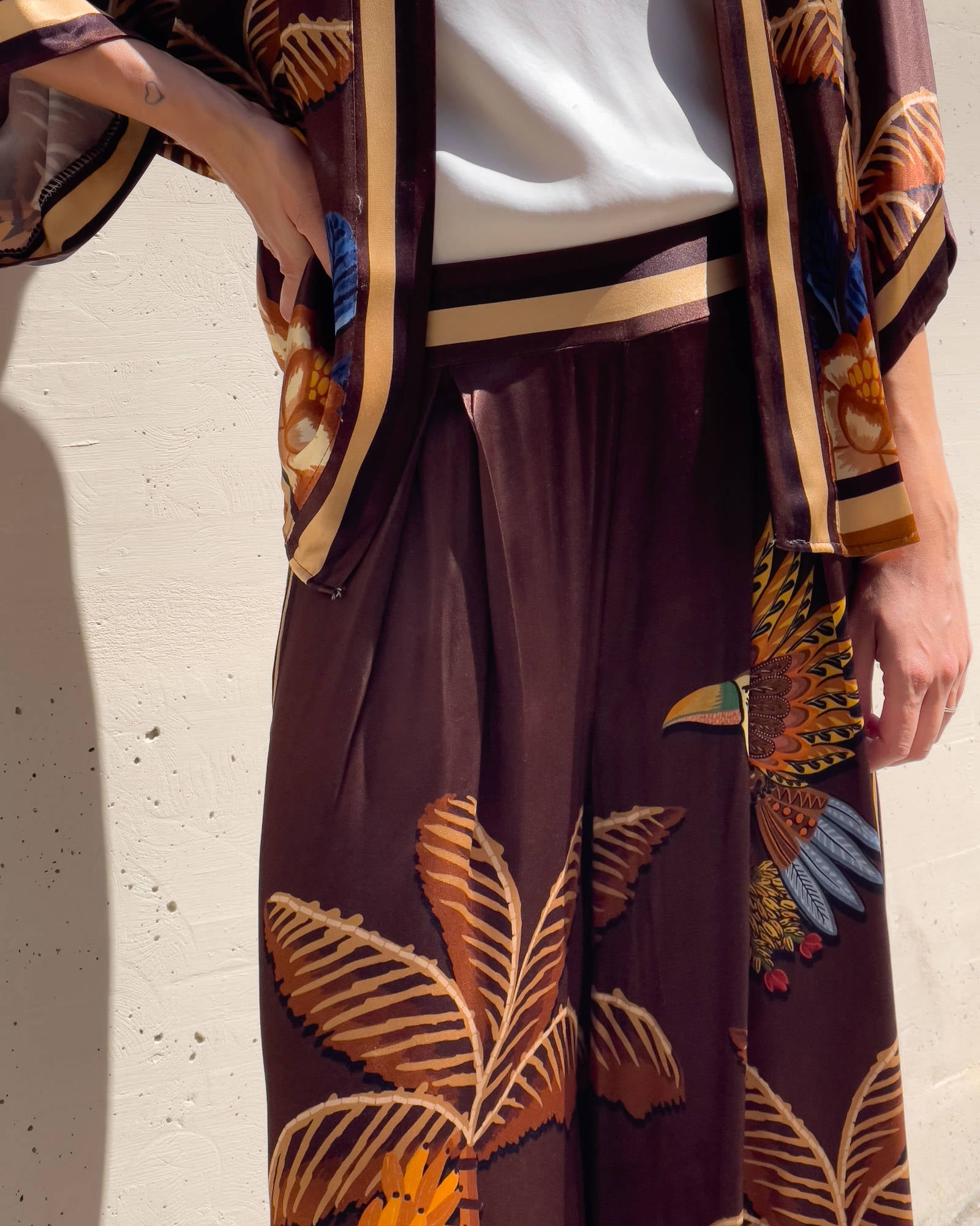 PANTALONE PALM TABACCO