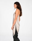 TOP ARIETE IN SATIN TORTORA