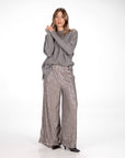 PANTA PALAZZO PAILLETTES JOSIE ARGENTO