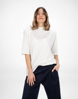 T-SHIRT CON SPALLINE SIRYA BIANCO