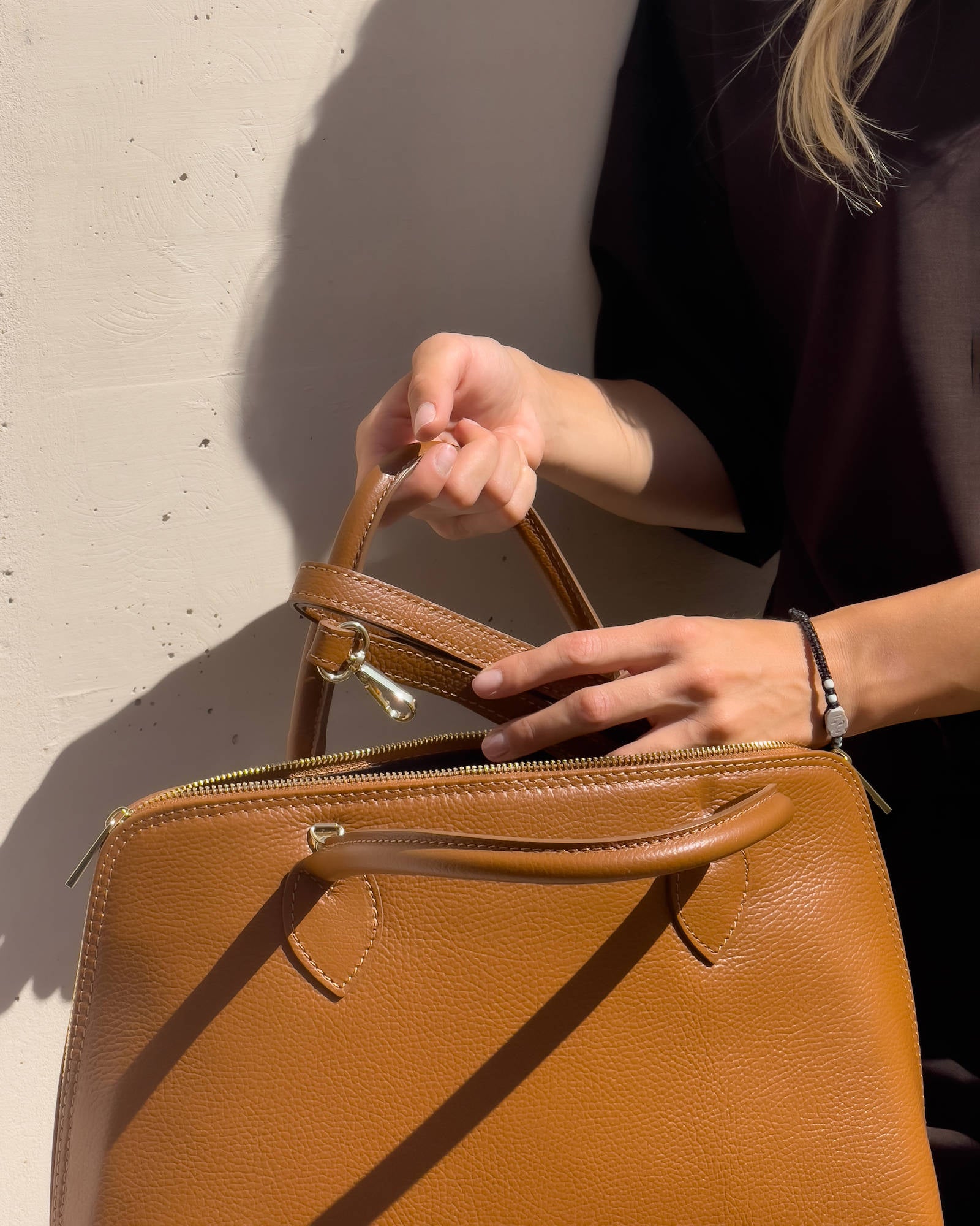 BORSA IN PELLE LUNA CUOIO