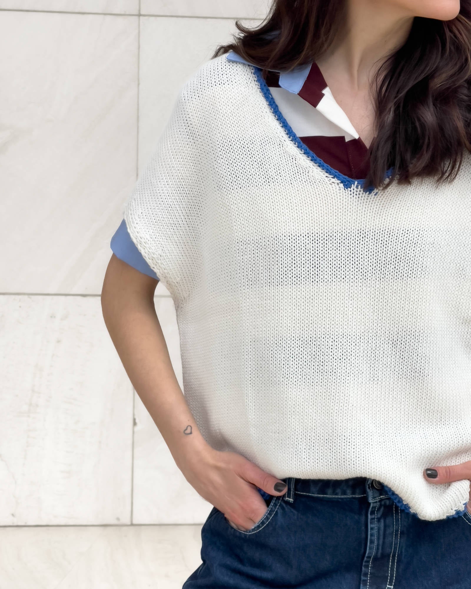 GILET IN MAGLIA SUNDAY PANNA ROYAL