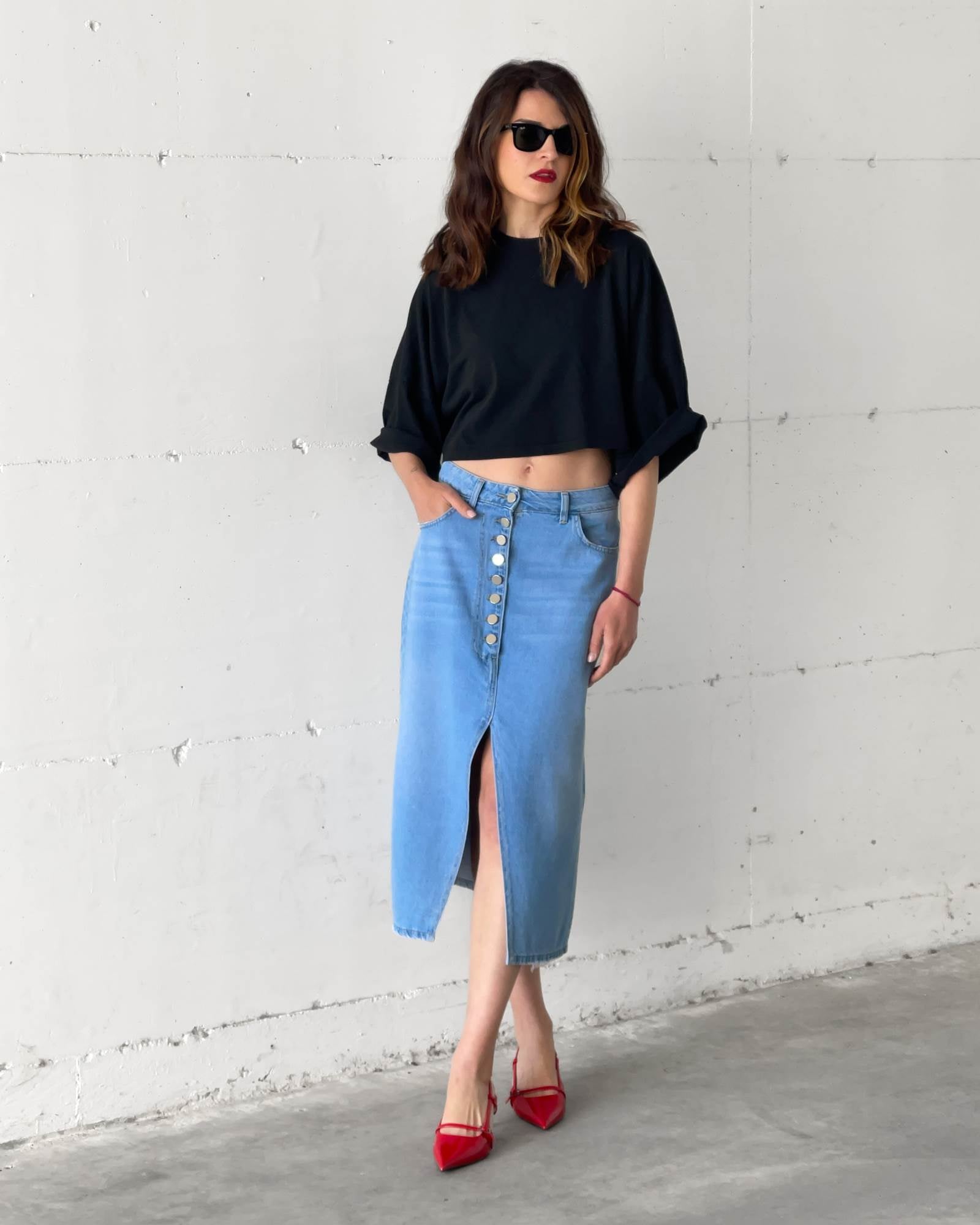 DENIM DIVA SKIRTS LIGHT WASH