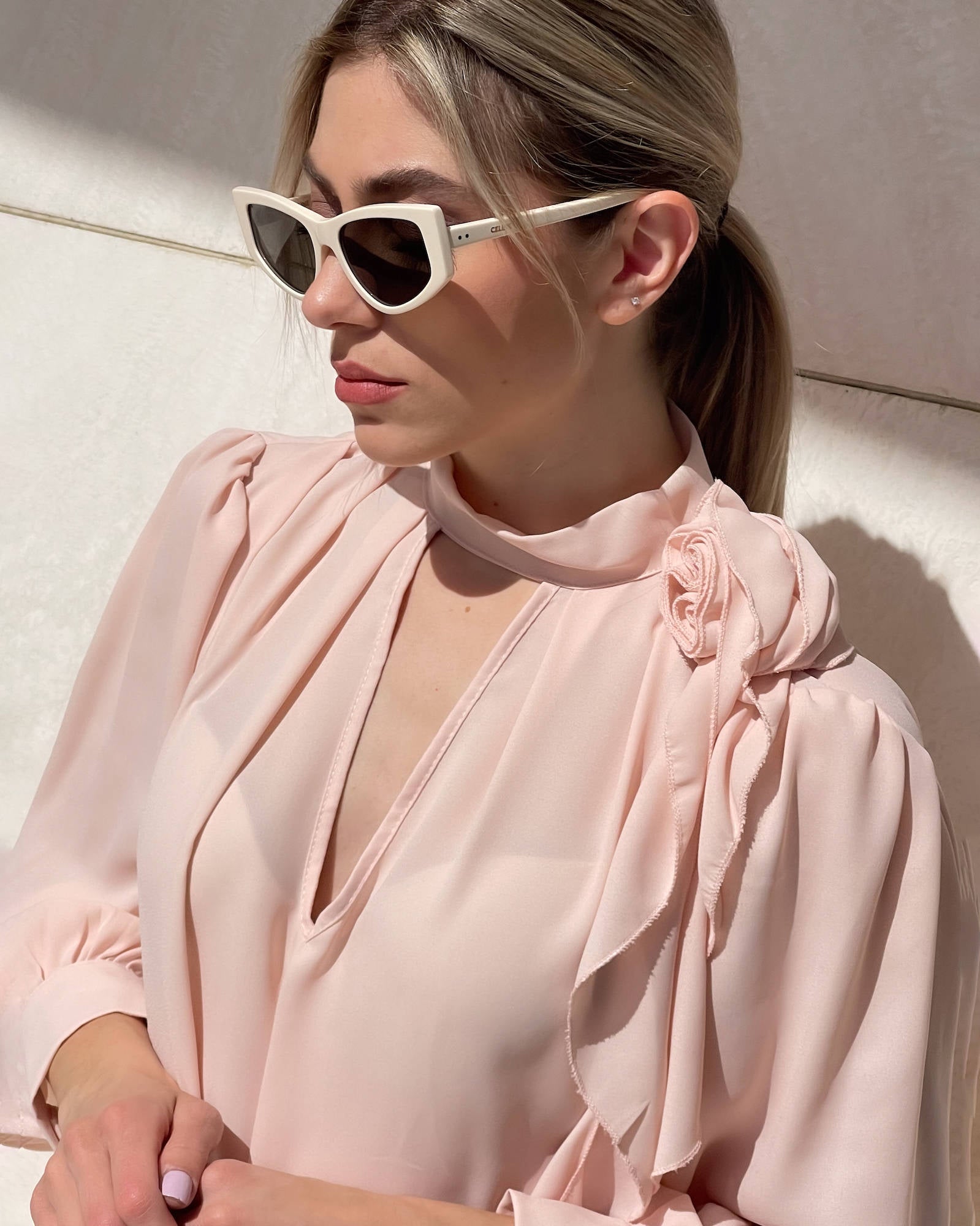 BLUSA IN GEORGETTE EUDORA ROSA