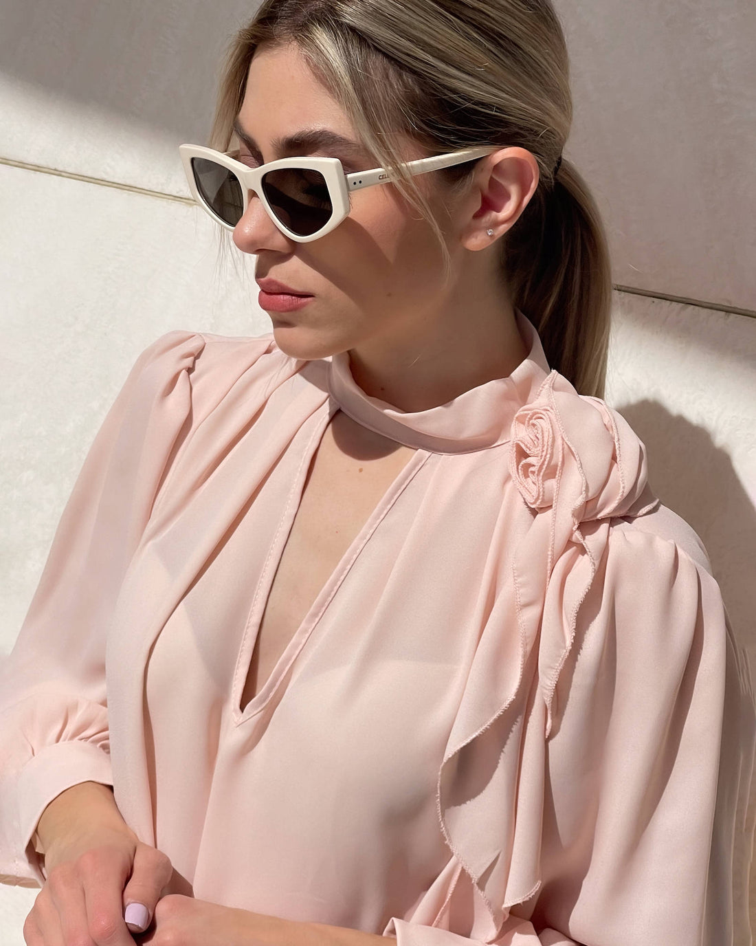 BLUSA IN GEORGETTE EUDORA ROSA