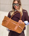 BORSA IN PELLE BLOCK CUOIO