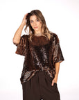 BLUSA PAILLETTES BETTY CHOCO
