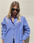 CAMICIA HEATHER RIGA BLU