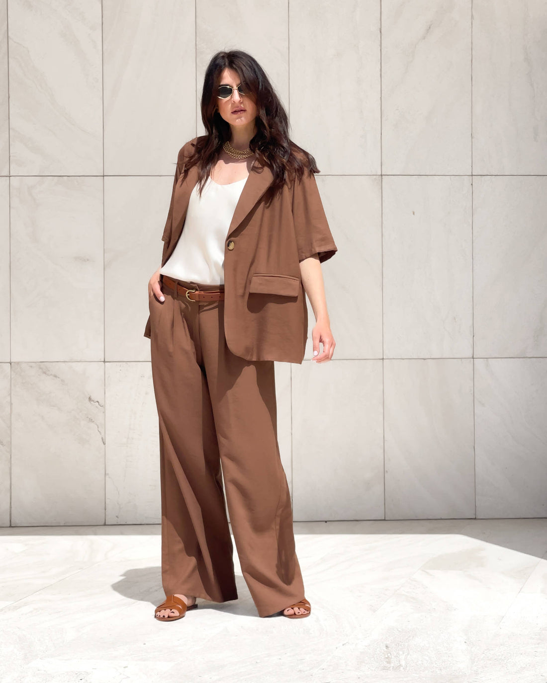 PANTALONE INEZ TABACCO