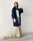 MAXI CARDIGAN COMFY BLU NAVY