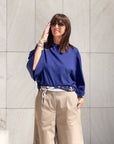 T-SHIRT OVER LINDSEY BLU NAVY