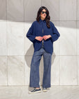 CAMICIA IN GEORGETTE ANDY BLU