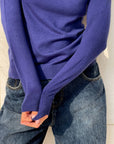 DOLCEVITA IN MAGLIA FINE BLU