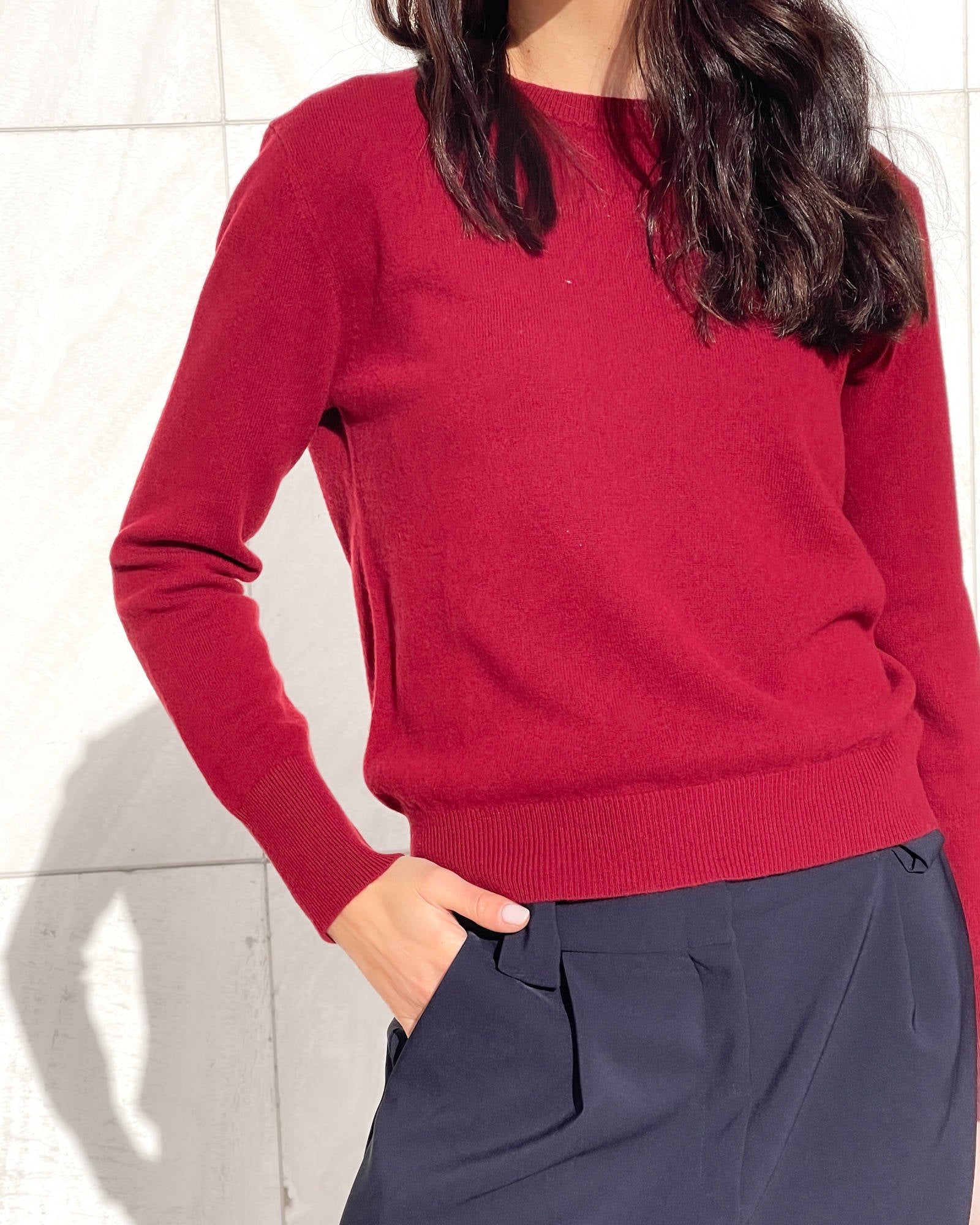 GIROCOLLO 100% PURA LANA BORDEAUX