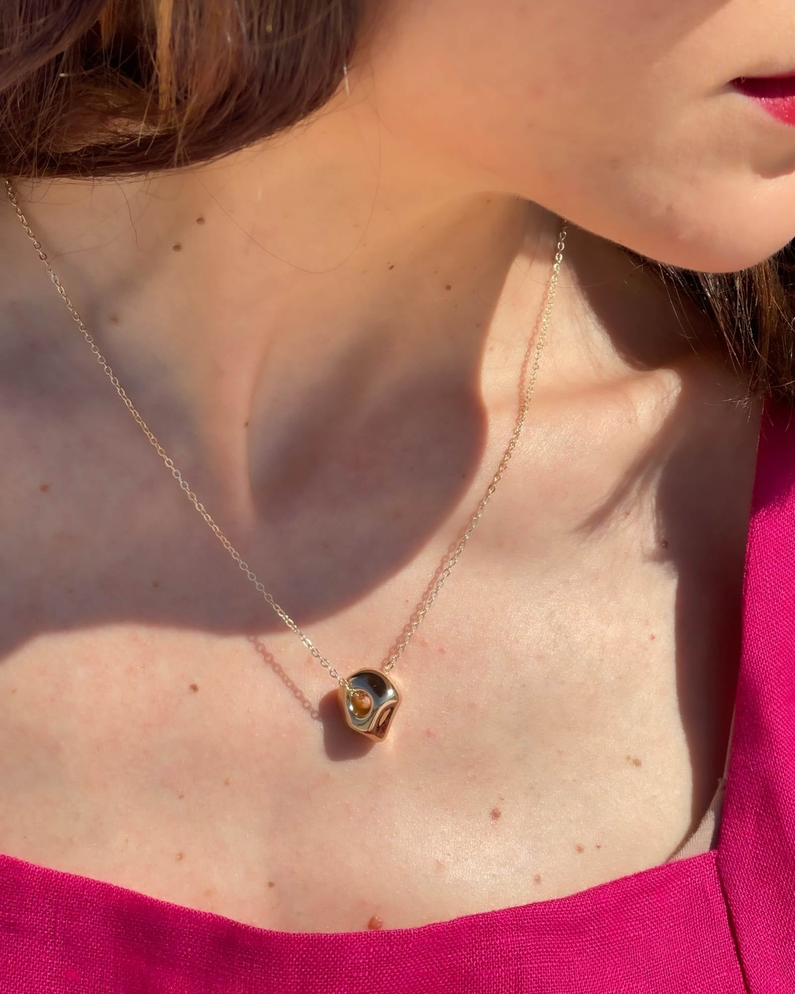 COLLANINA CON PIETRA ORO