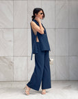 GILET ANAIS BLU