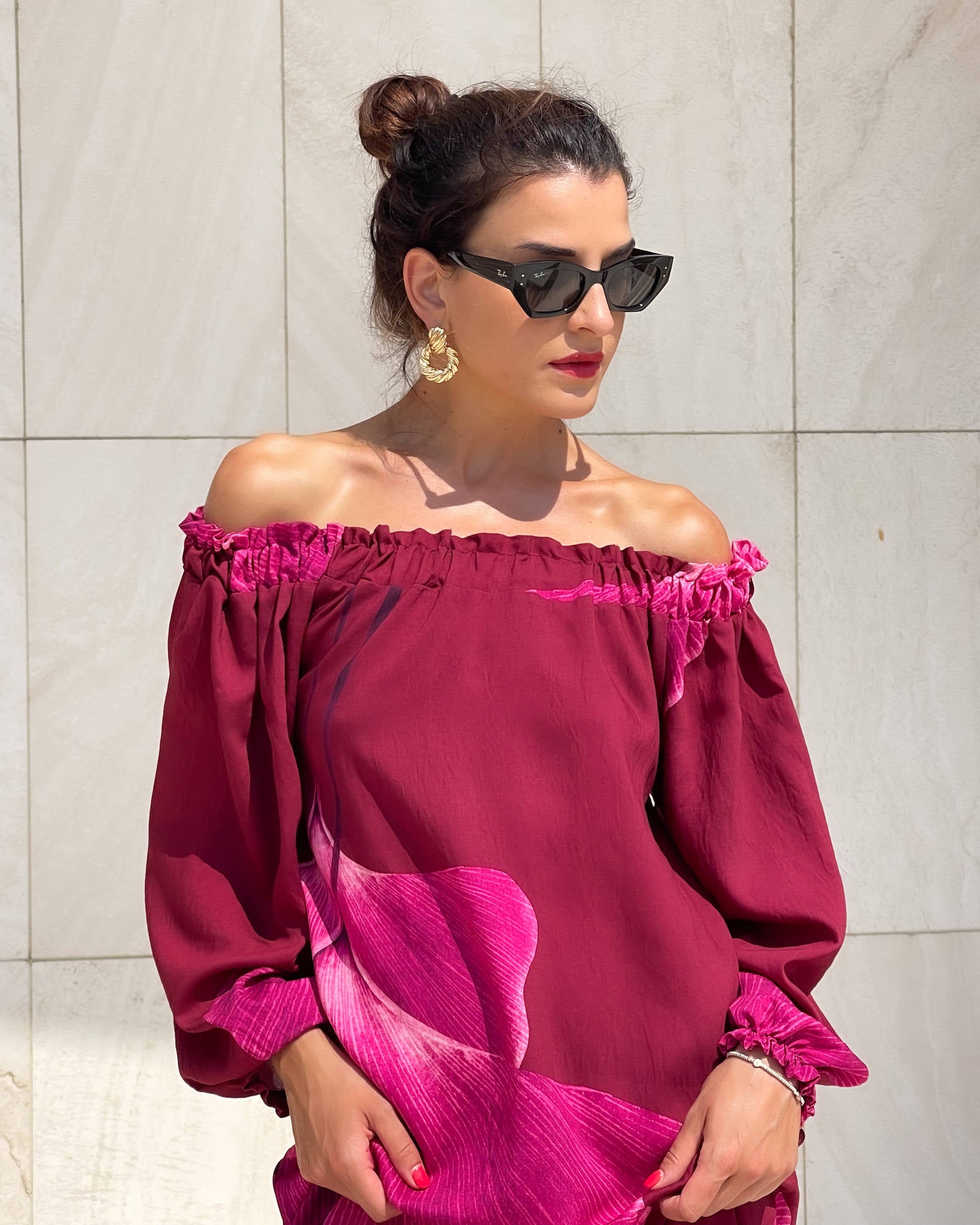 DRESS KYLE BORDO' FUXIA