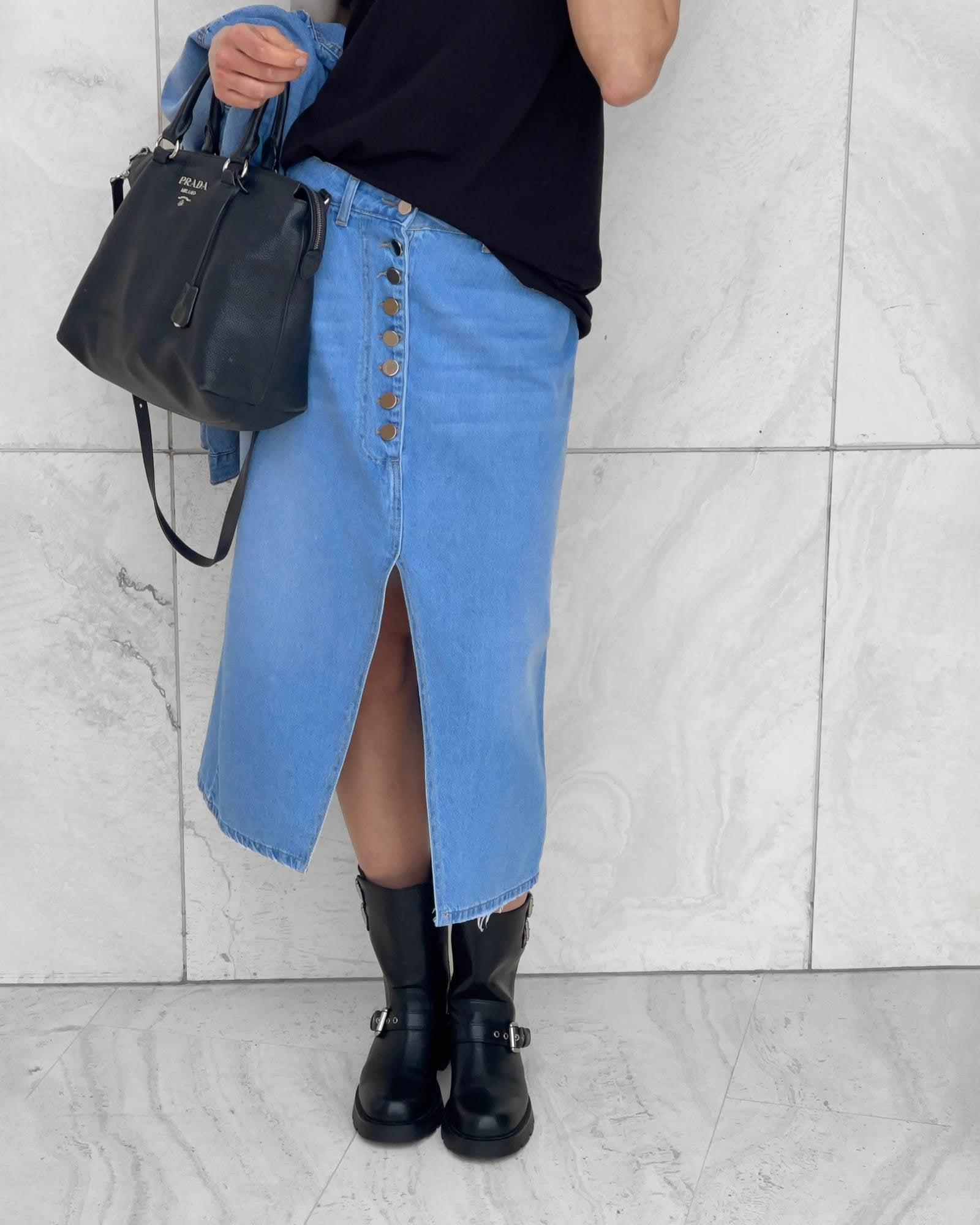 DENIM DIVA SKIRTS LIGHT WASH