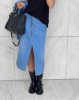 DENIM DIVA SKIRTS LIGHT WASH