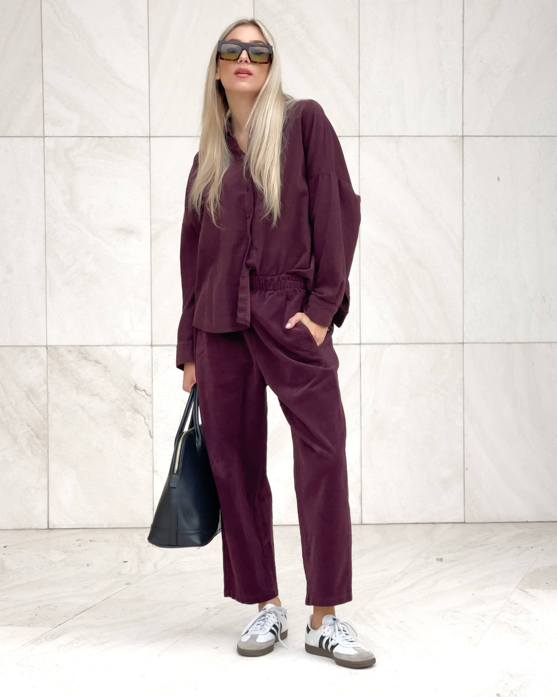 PANTALONE MARYMO DARK PLUM