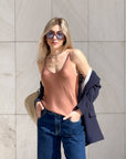 TOP NORA IN SATIN MOUSSE