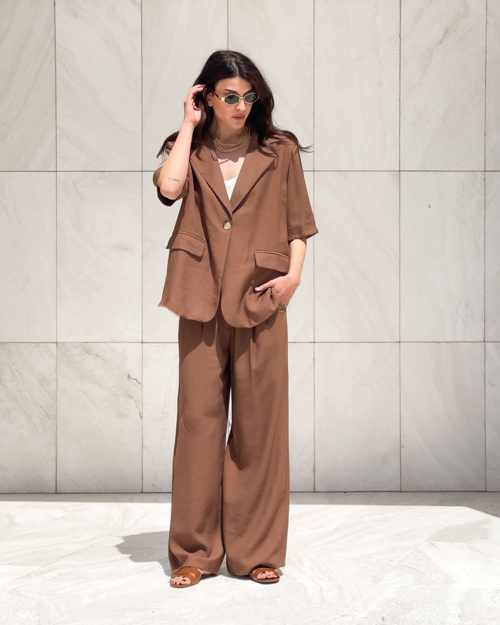 PANTALONE INEZ TABACCO