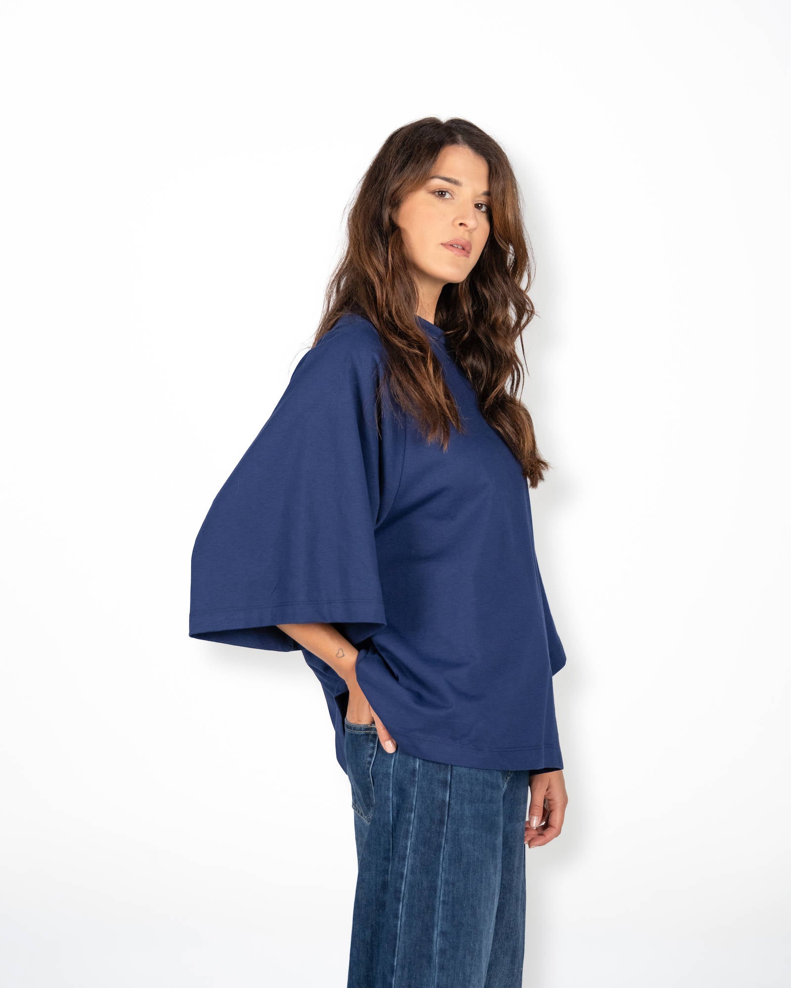 T-SHIRT OVER LINDSEY BLU NAVY
